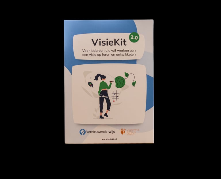 Mockup van de VisieKit 2.0 doos