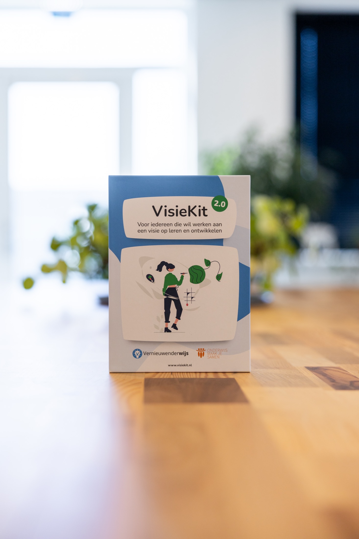 Staande foto van de VisieKit 2.0 doos